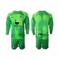 Camisola Atlético Madrid Guarda-redes Criança Equipamento Primeiro 2022-2023 Manga Comprida